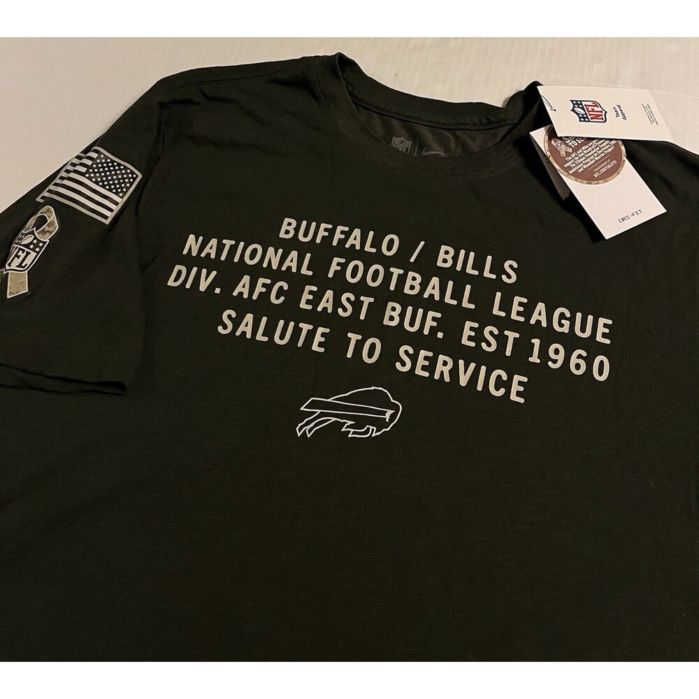 NWT Buffalo Bills NFL Salute To Service Dri-Fit T-Shirt LG Military Josh Allen